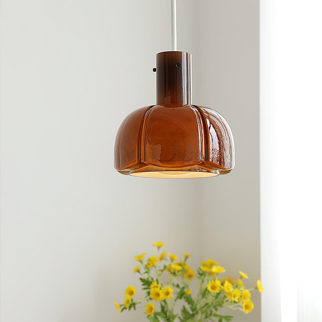 Lampa wisząca Lumina ze szklanymi płatkami