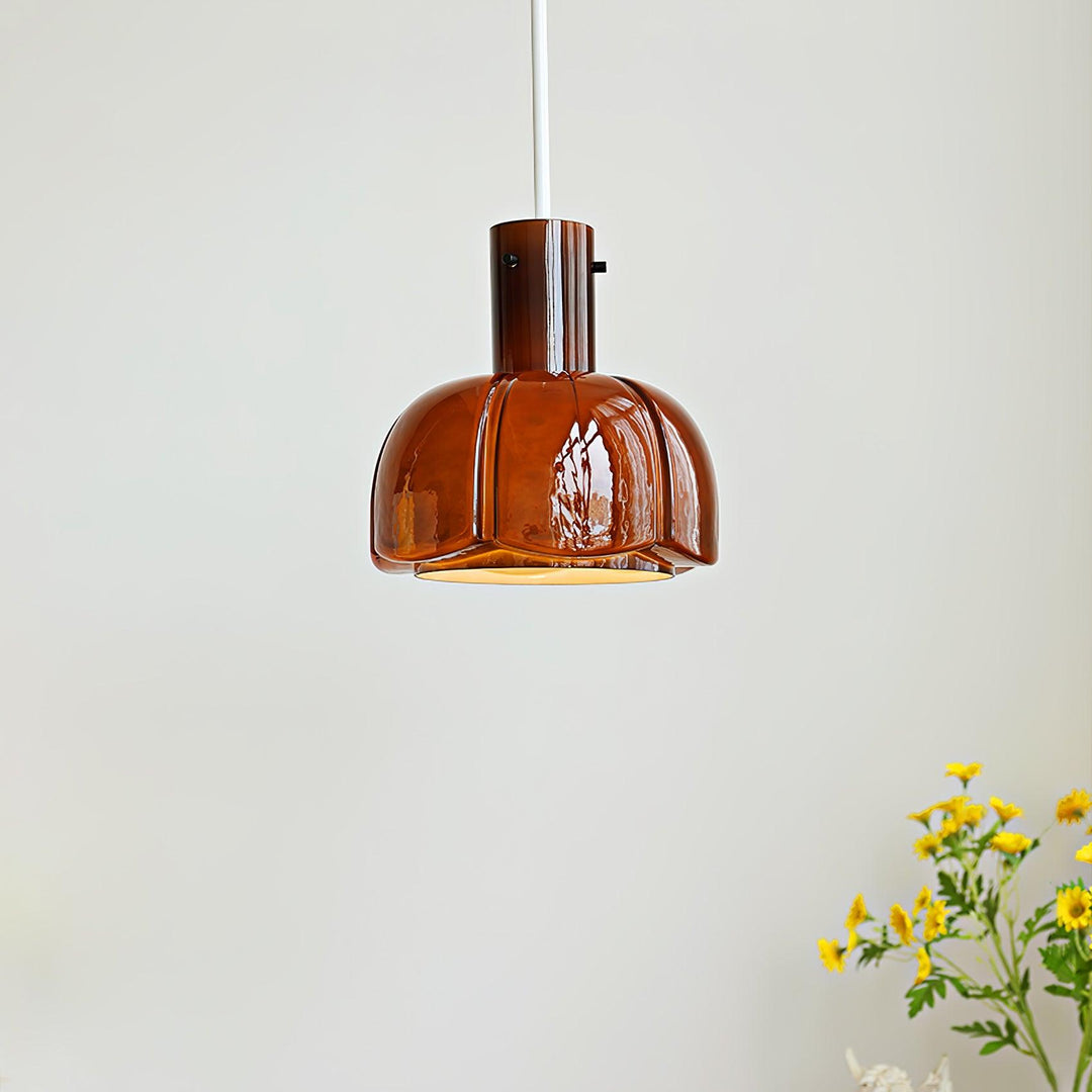 Lampa wisząca Lumina ze szklanymi płatkami