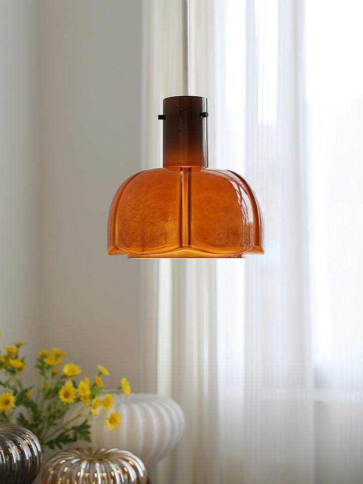 Lampa wisząca Lumina ze szklanymi płatkami