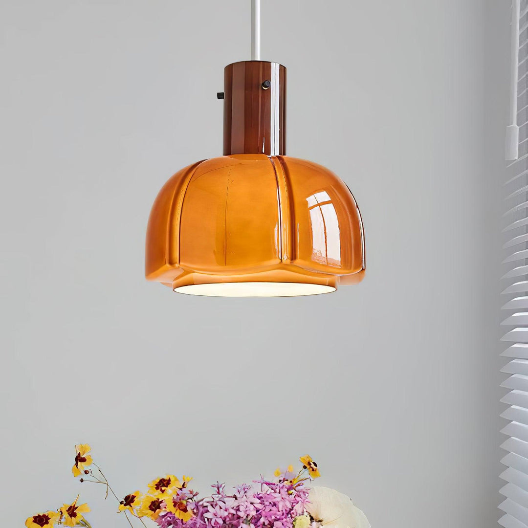 Lampa wisząca Lumina ze szklanymi płatkami