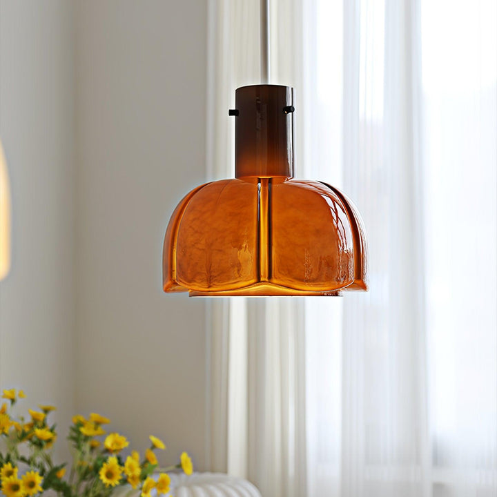 Lampa wisząca Lumina ze szklanymi płatkami