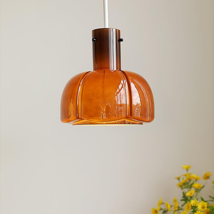 Lampa wisząca Lumina ze szklanymi płatkami