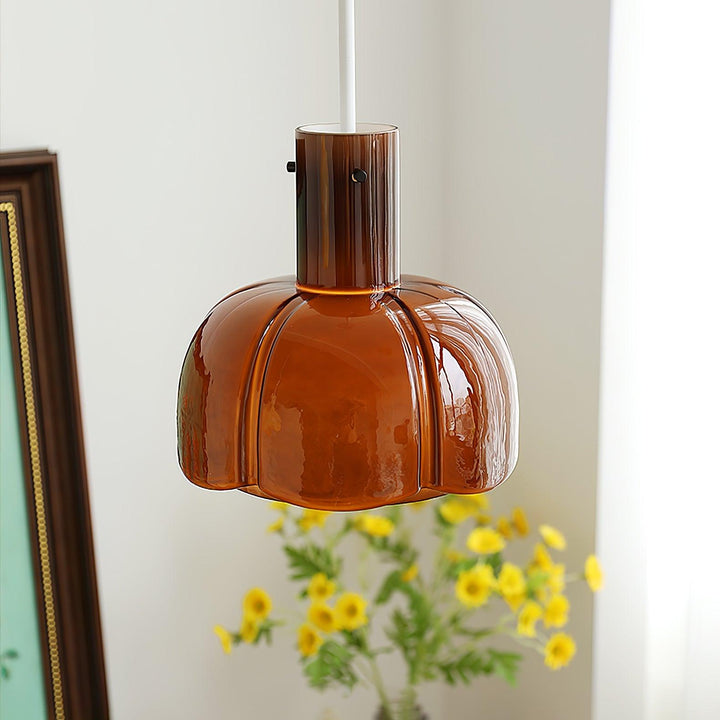 Lampa wisząca Lumina ze szklanymi płatkami