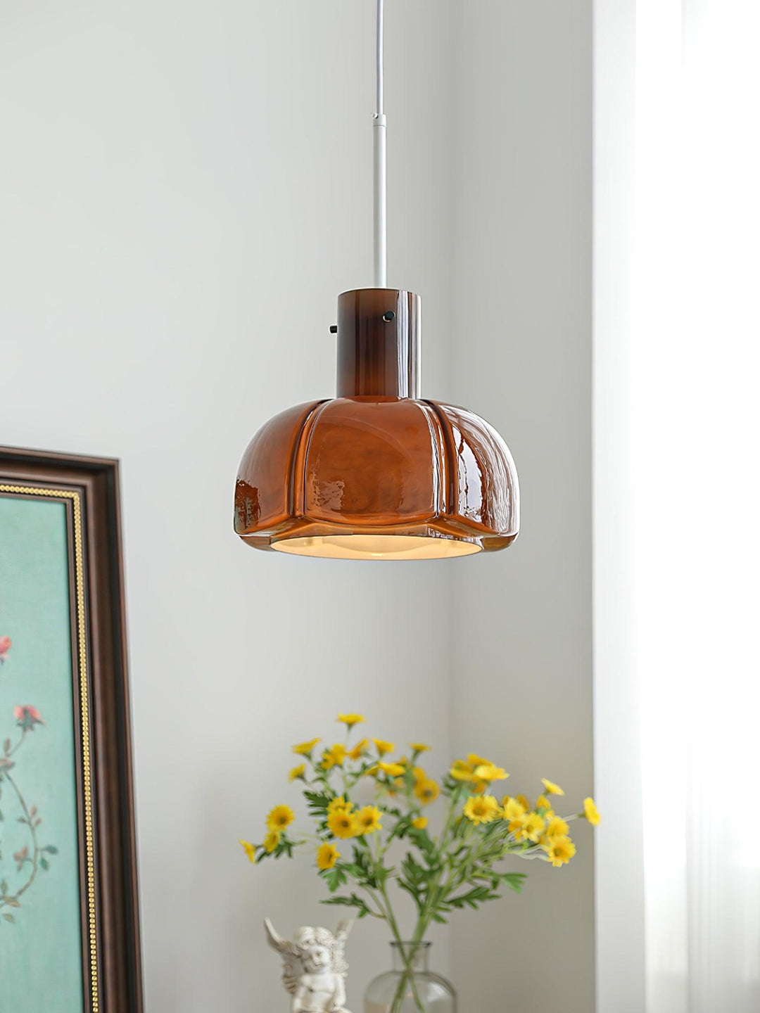 Lampa wisząca Lumina ze szklanymi płatkami