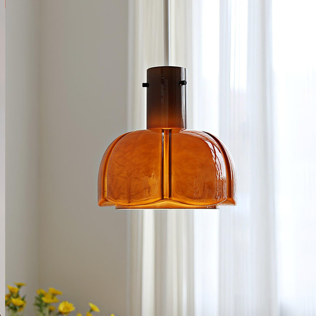 Lampa wisząca Lumina ze szklanymi płatkami