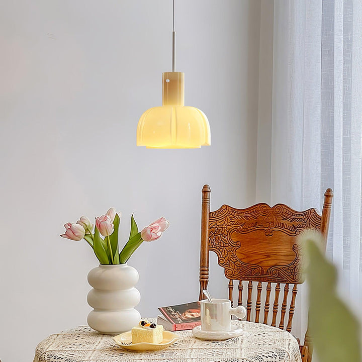 Lampa wisząca Lumina ze szklanymi płatkami