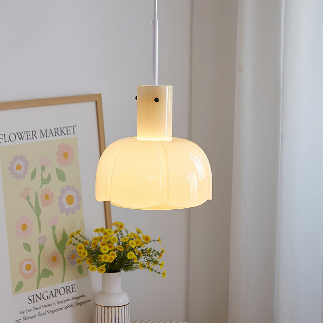 Lampa wisząca Lumina ze szklanymi płatkami