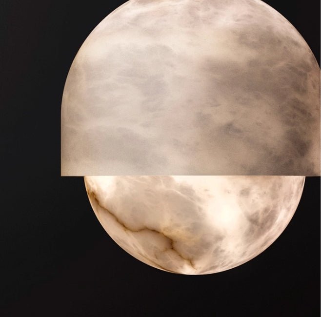Lunar Dome Alabastrowa Lampa Wisząca