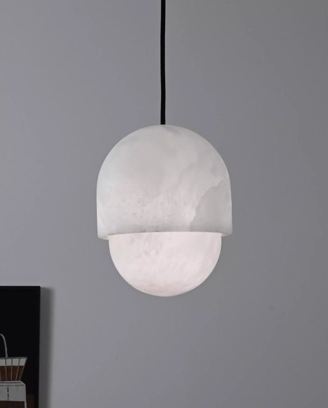 Lunar Dome Alabastrowa Lampa Wisząca