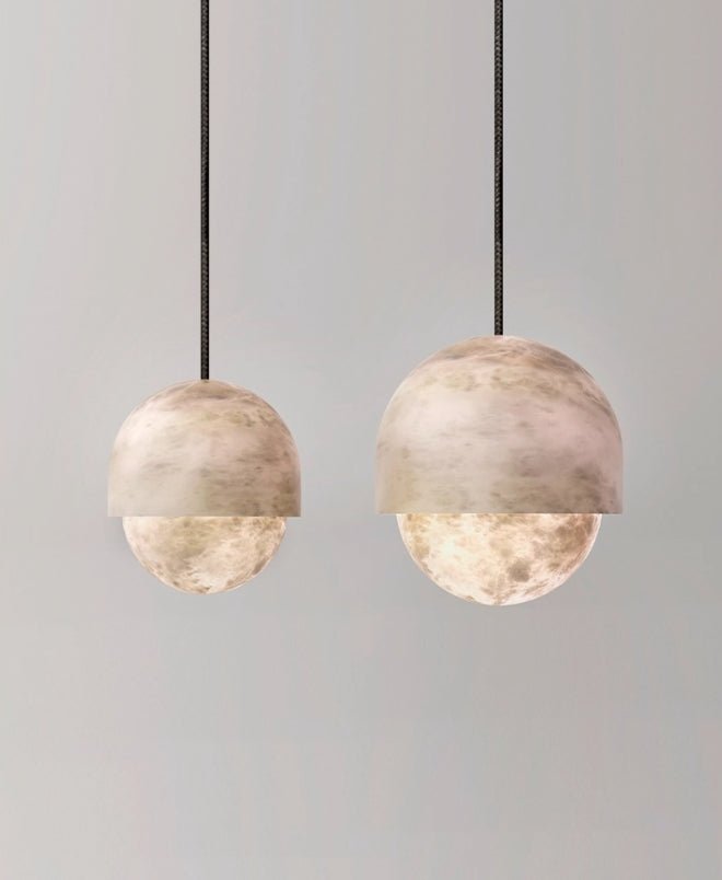 Lunar Dome Alabastrowa Lampa Wisząca