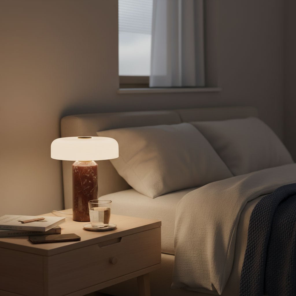 Lampa stołowa Lunara z marmuru
