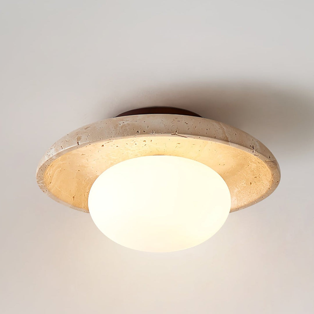 Lampa sufitowa Lunaro z trawertynu