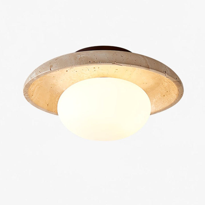 Lampa sufitowa Lunaro z trawertynu