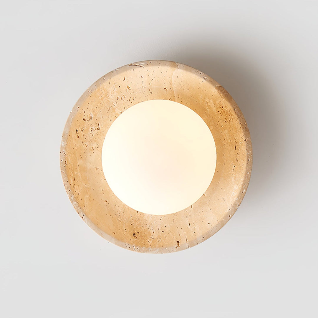 Lampa sufitowa Lunaro z trawertynu