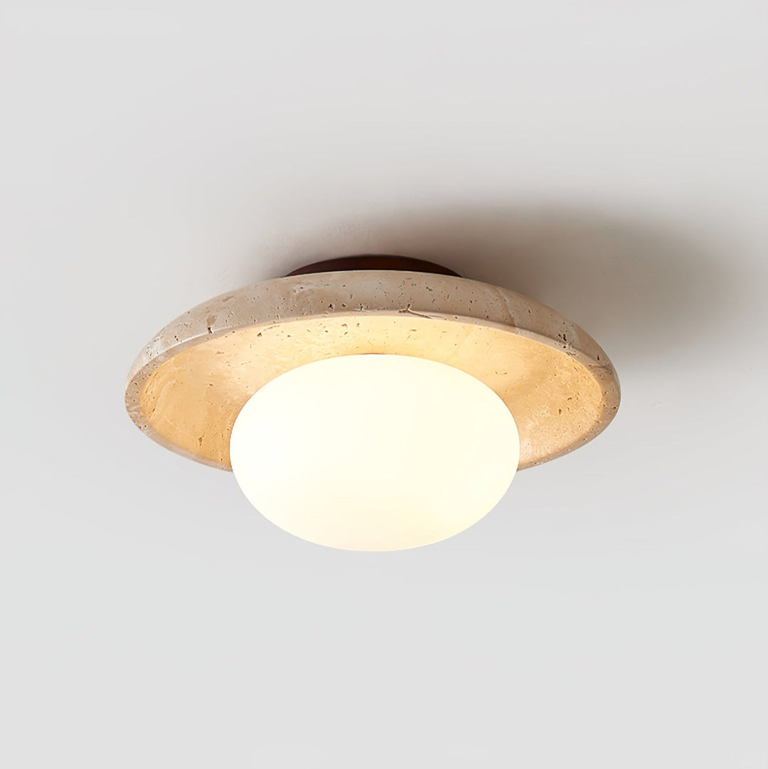 Lampa sufitowa Lunaro z trawertynu