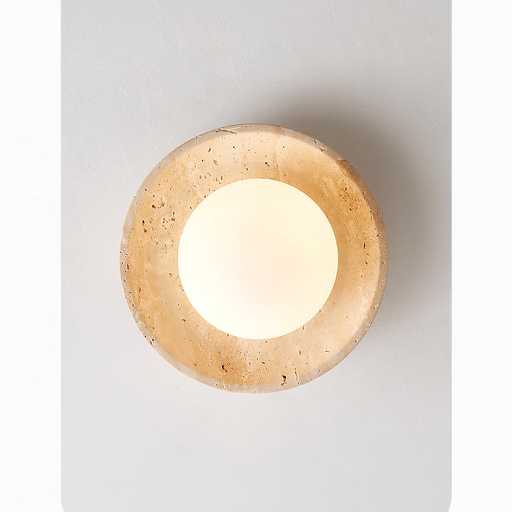 Lampa sufitowa Lunaro z trawertynu