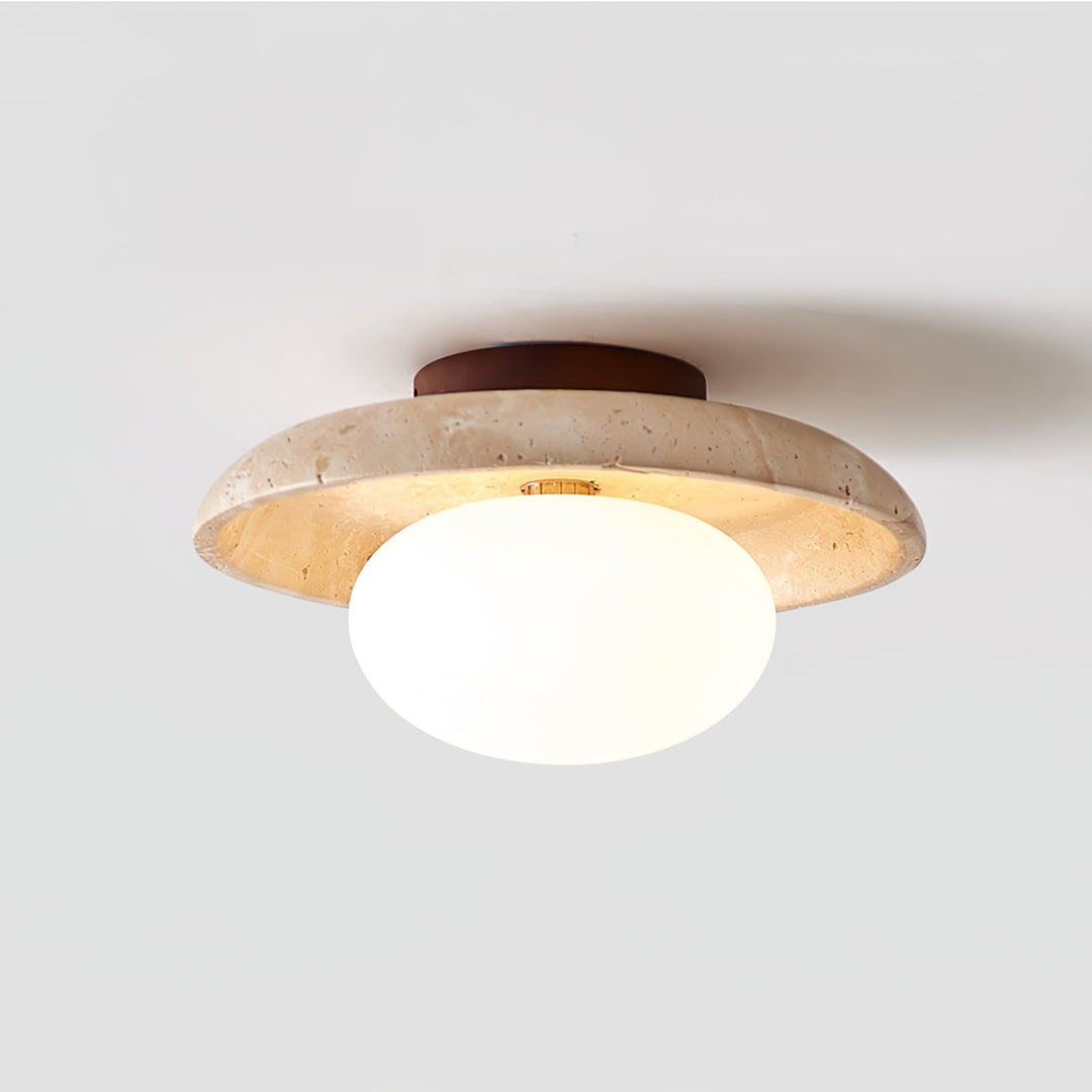 Lampa sufitowa Lunaro z trawertynu
