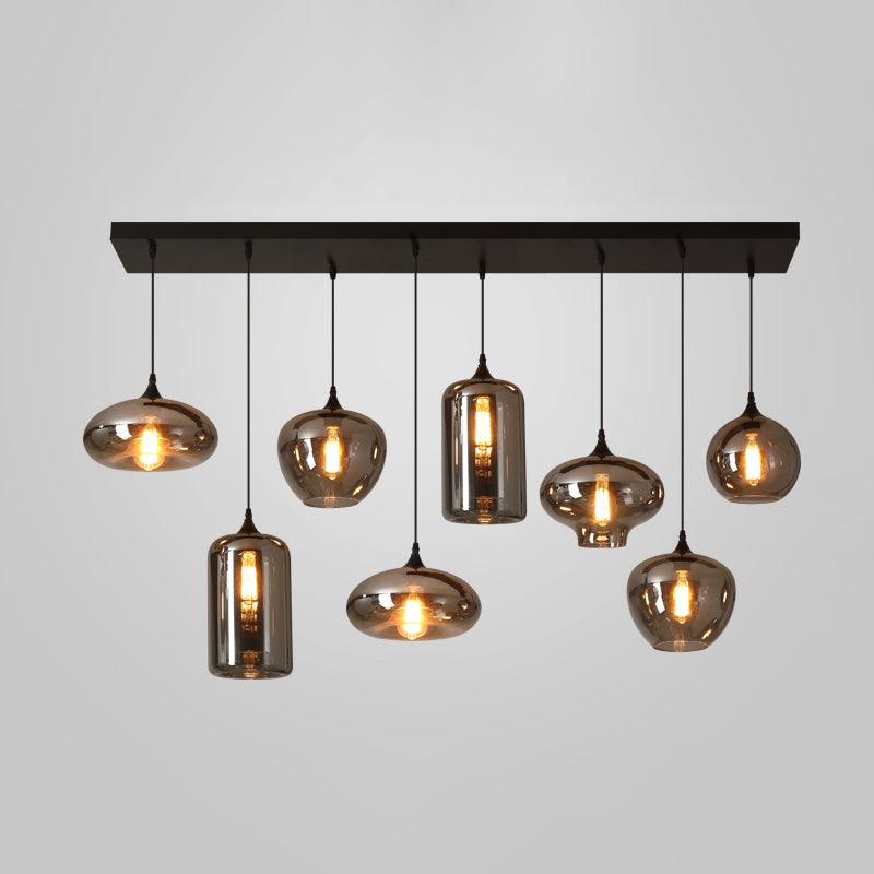 Lampa Wisząca ze Szkła Butelkowego