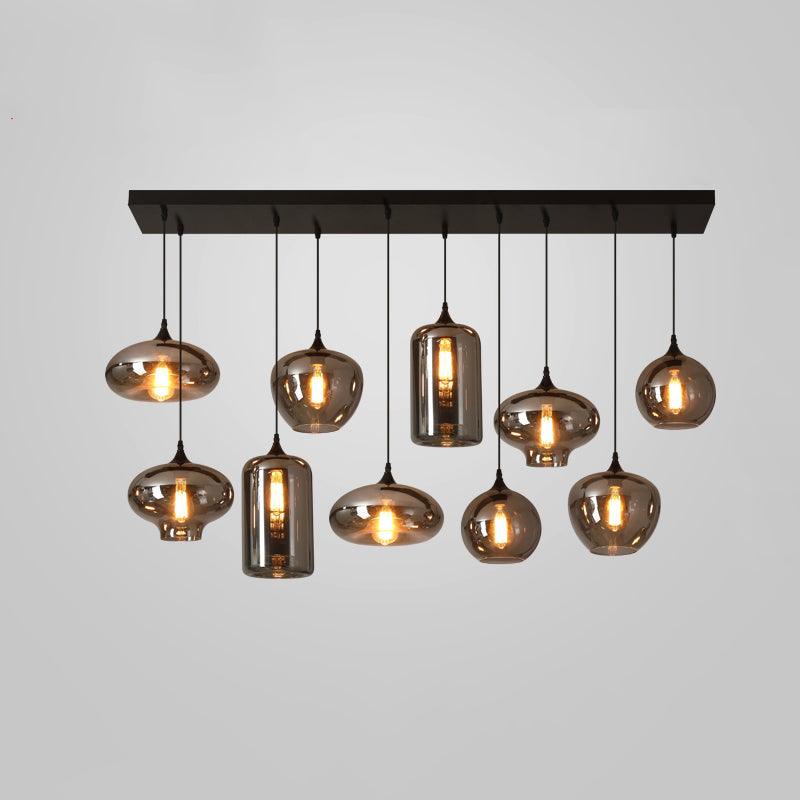 Lampa Wisząca ze Szkła Butelkowego