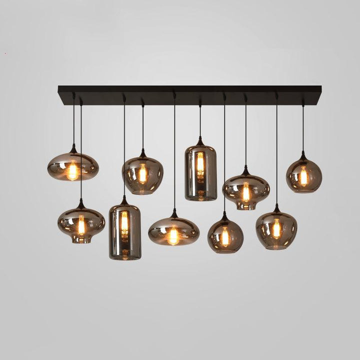 Lampa Wisząca ze Szkła Butelkowego