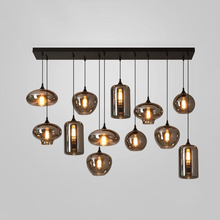 Lampa Wisząca ze Szkła Butelkowego