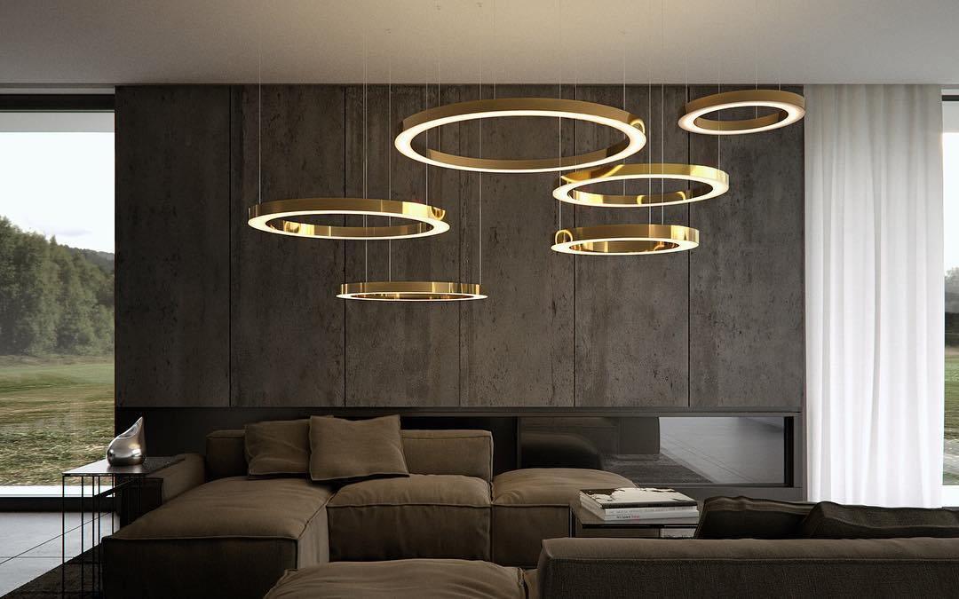 Lampa wisząca LED w kształcie pierścienia