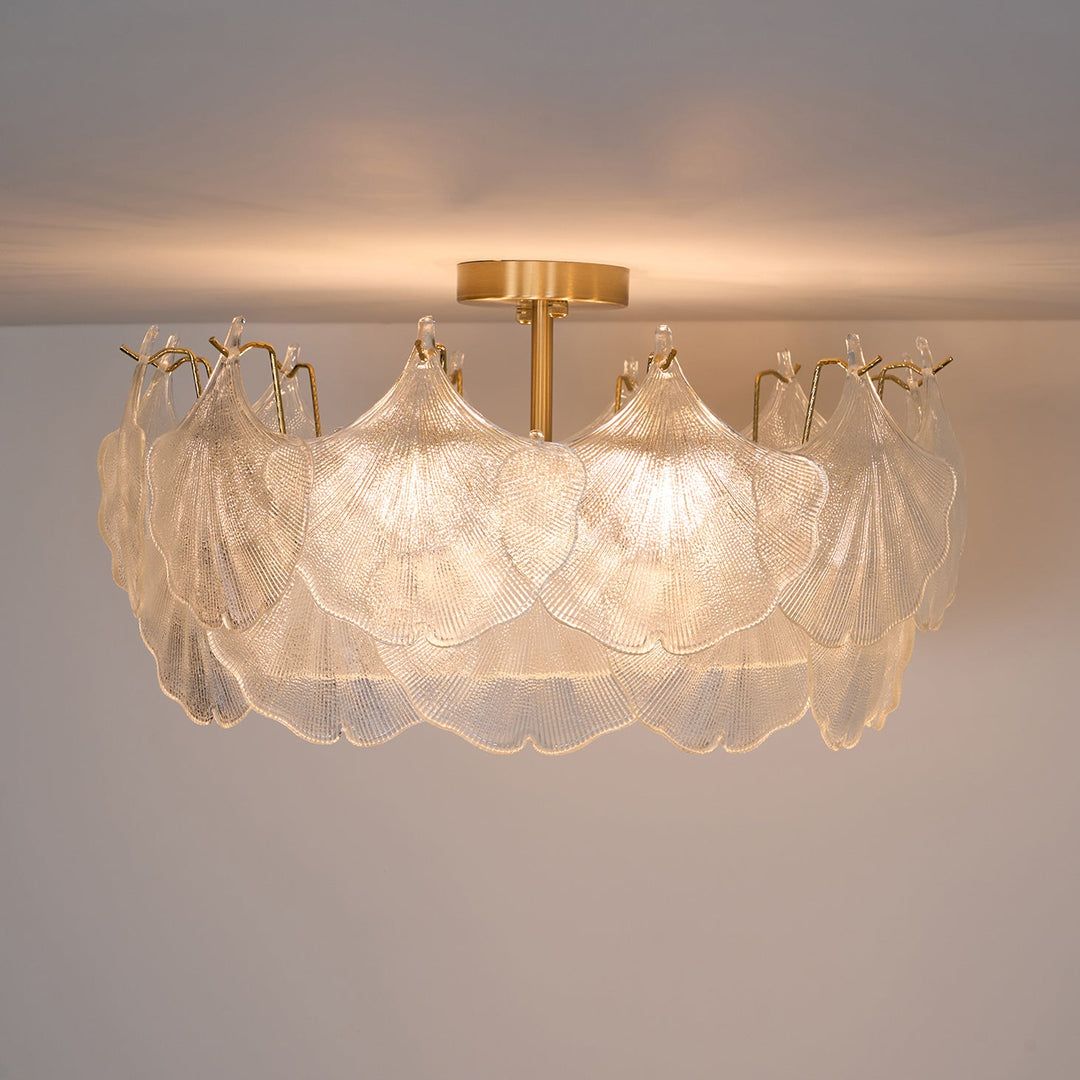 Lampa sufitowa w kształcie klastru liści klonowych