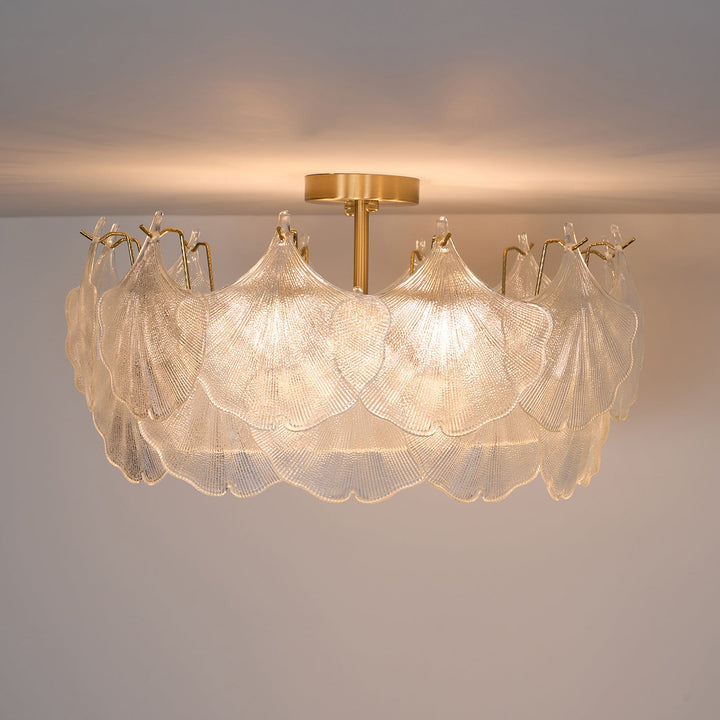 Lampa sufitowa w kształcie klastru liści klonowych