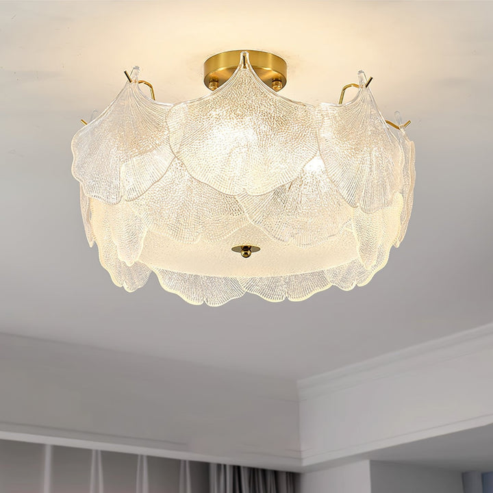 Lampa sufitowa w kształcie klastru liści klonowych