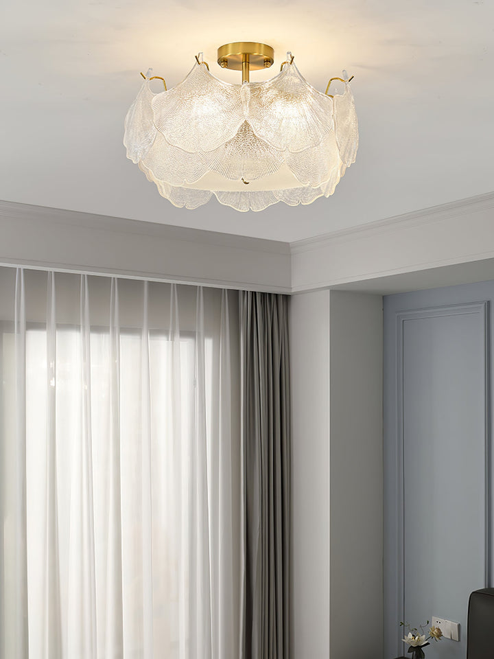 Lampa sufitowa w kształcie klastru liści klonowych