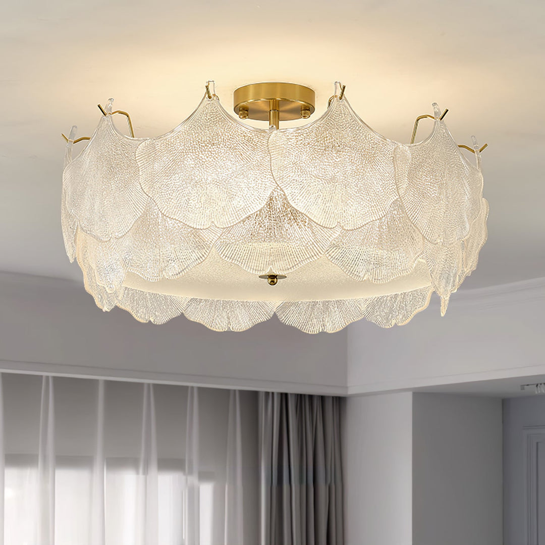 Lampa sufitowa w kształcie klastru liści klonowych