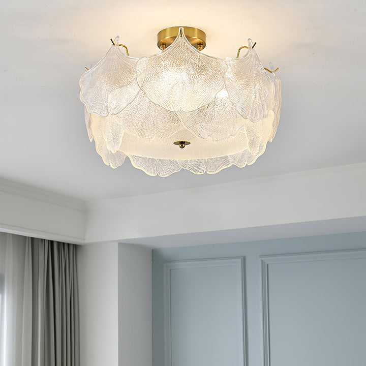 Lampa sufitowa w kształcie klastru liści klonowych