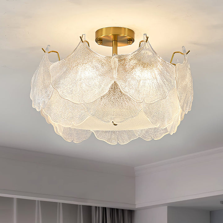 Lampa sufitowa w kształcie klastru liści klonowych