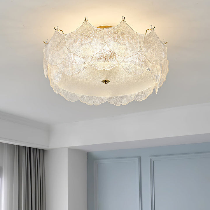 Lampa sufitowa w kształcie klastru liści klonowych