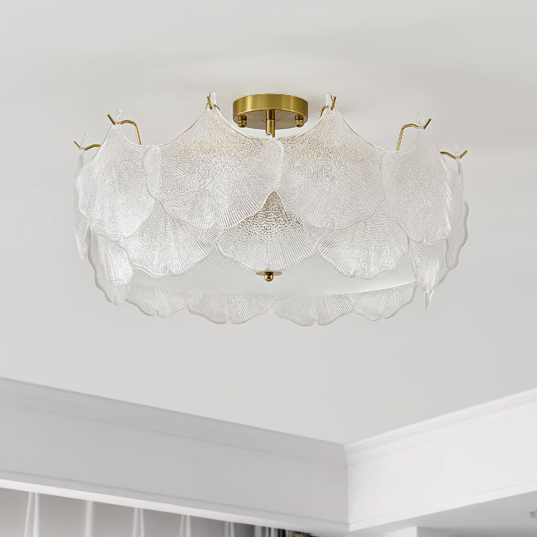 Lampa sufitowa w kształcie klastru liści klonowych