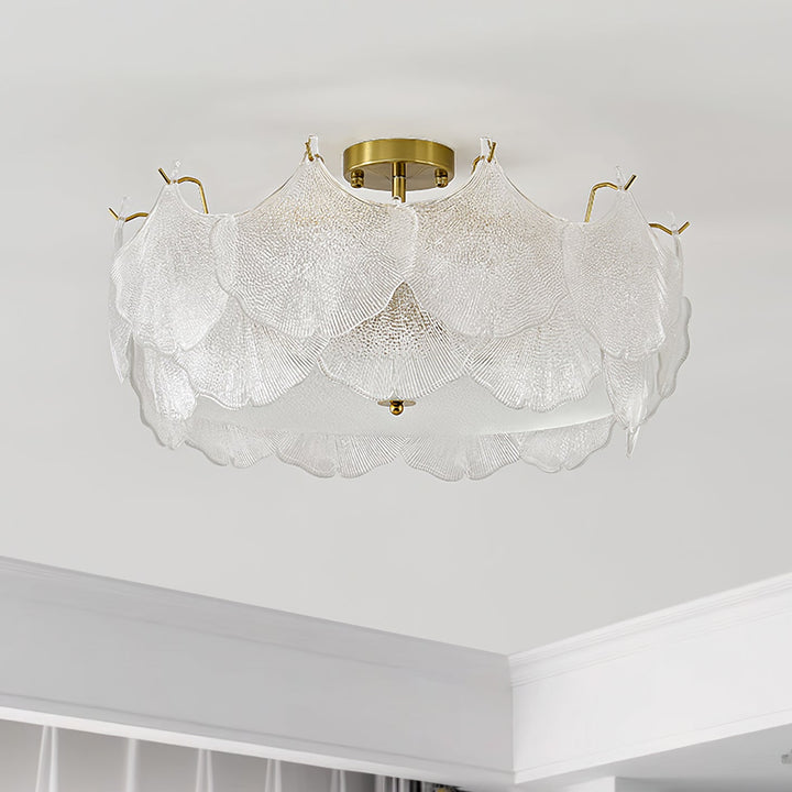 Lampa sufitowa w kształcie klastru liści klonowych