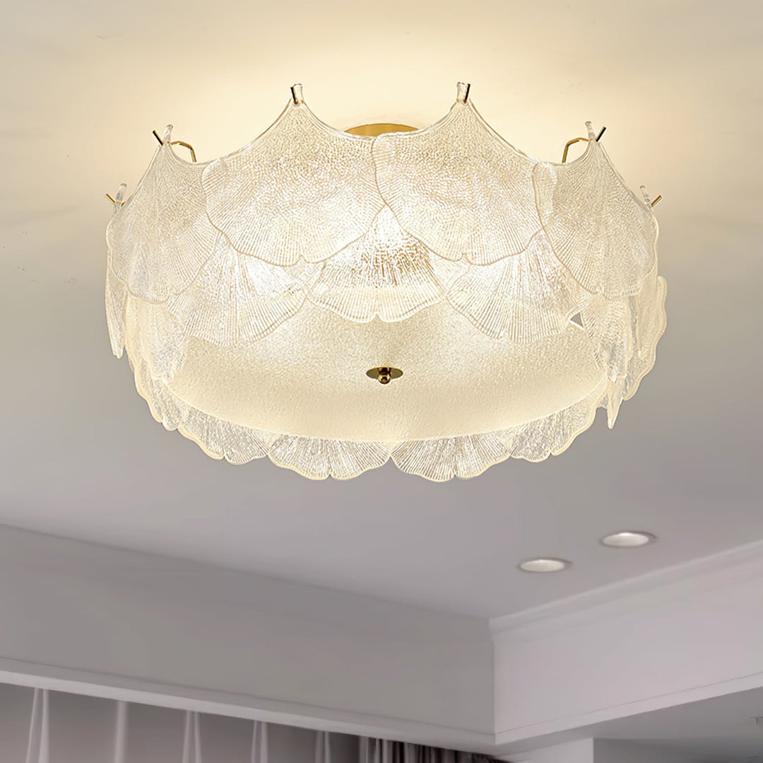 Lampa sufitowa w kształcie klastru liści klonowych