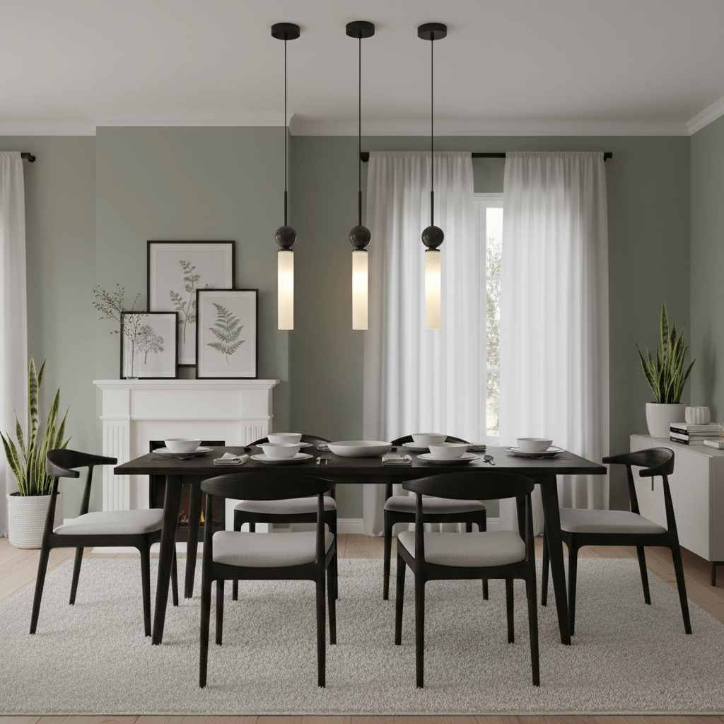 Lampa wisząca z marmuru w pionie