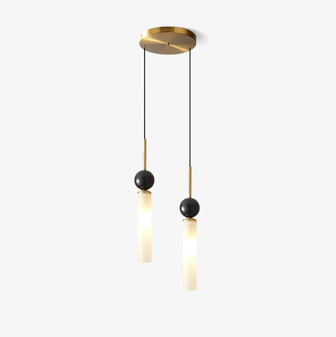 Lampa wisząca z marmuru w pionie