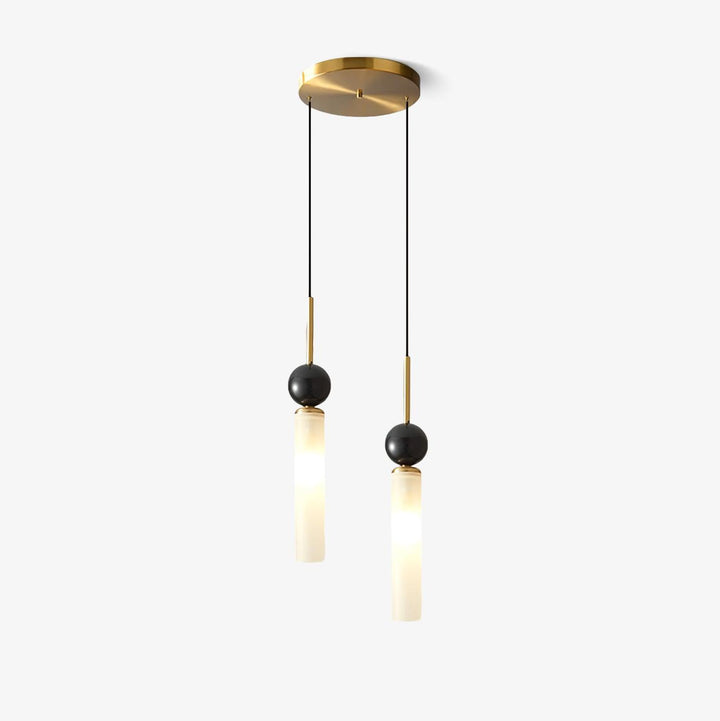 Lampa wisząca z marmuru w pionie