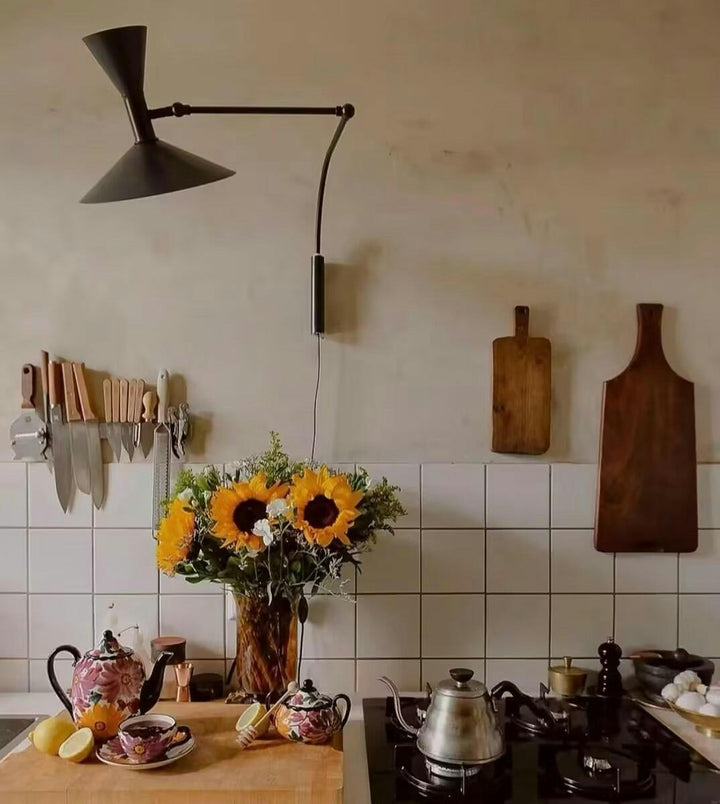 Lampa ścienna Marseille z wtyczką
