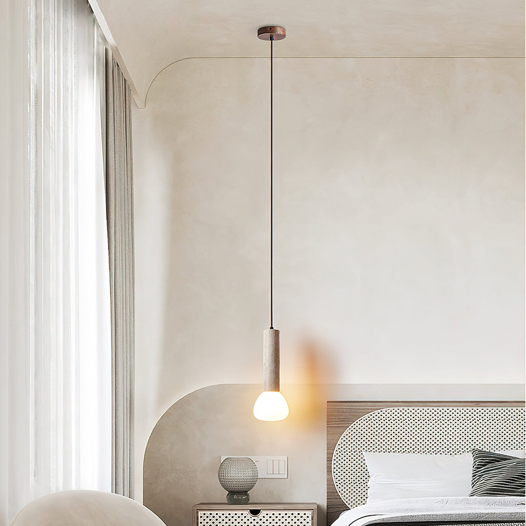 Lampa Wisząca z Travertynu Matchstick