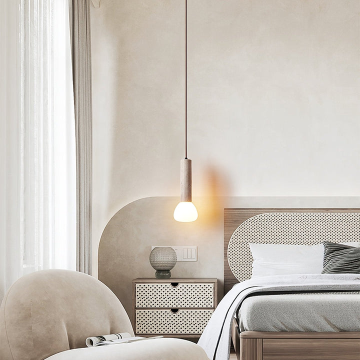 Lampa Wisząca z Travertynu Matchstick