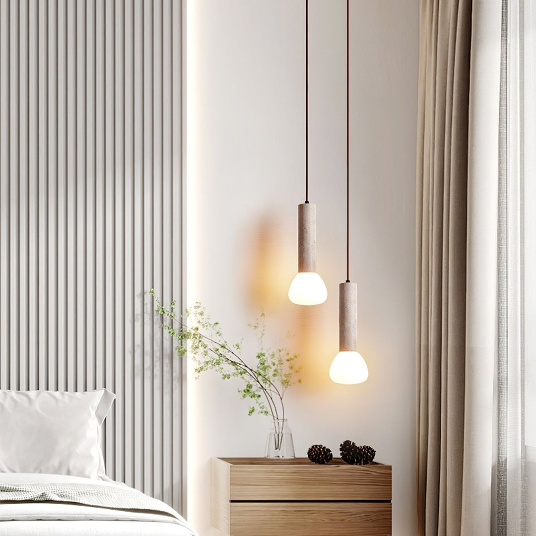 Lampa Wisząca z Travertynu Matchstick