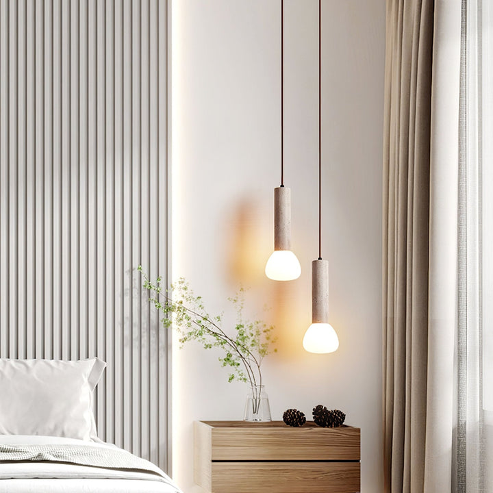 Lampa Wisząca z Travertynu Matchstick