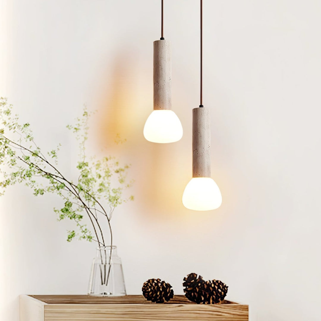 Lampa Wisząca z Travertynu Matchstick