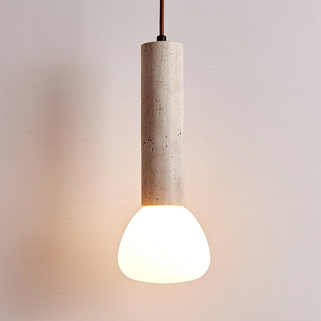 Lampa Wisząca z Travertynu Matchstick