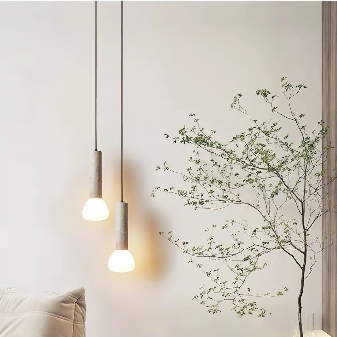 Lampa Wisząca z Travertynu Matchstick