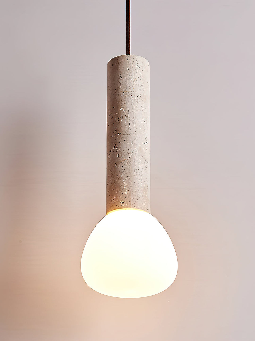 Lampa Wisząca z Travertynu Matchstick