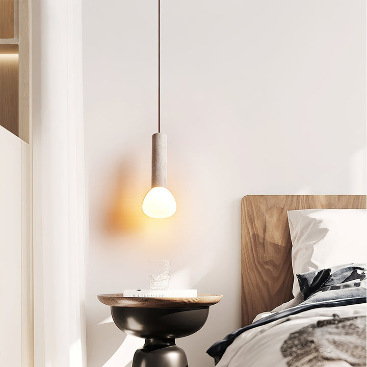 Lampa Wisząca z Travertynu Matchstick